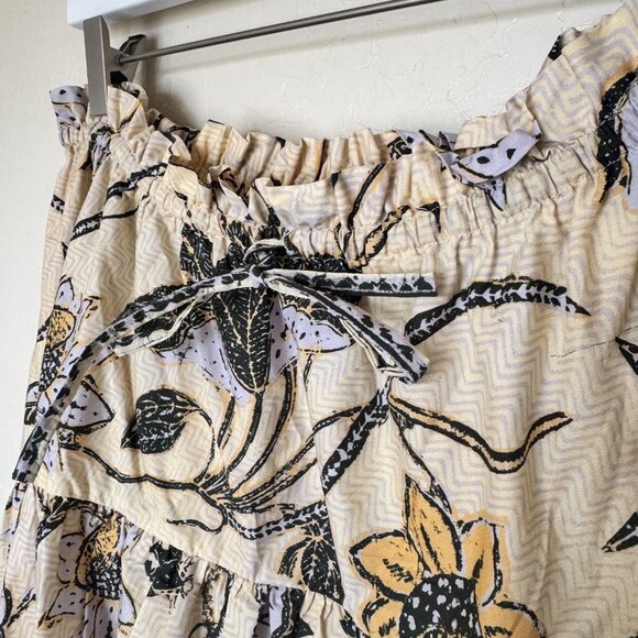 NEW Ulla Johnson Ianna Skirt Lemonbalm Size 12 Floral 100% Cotton Midi SS22 - Picture 4 of 14